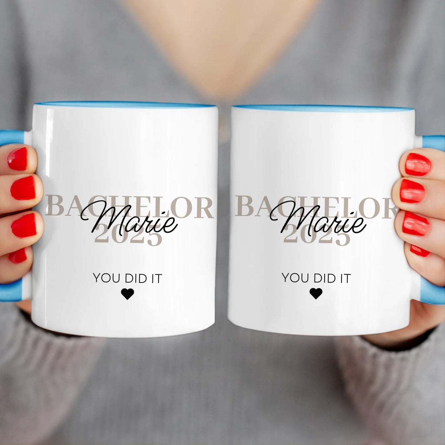 Personalisierte Tasse - Bachelor/Master/Abitur/Abschluss mit Name und Jahr - You did it