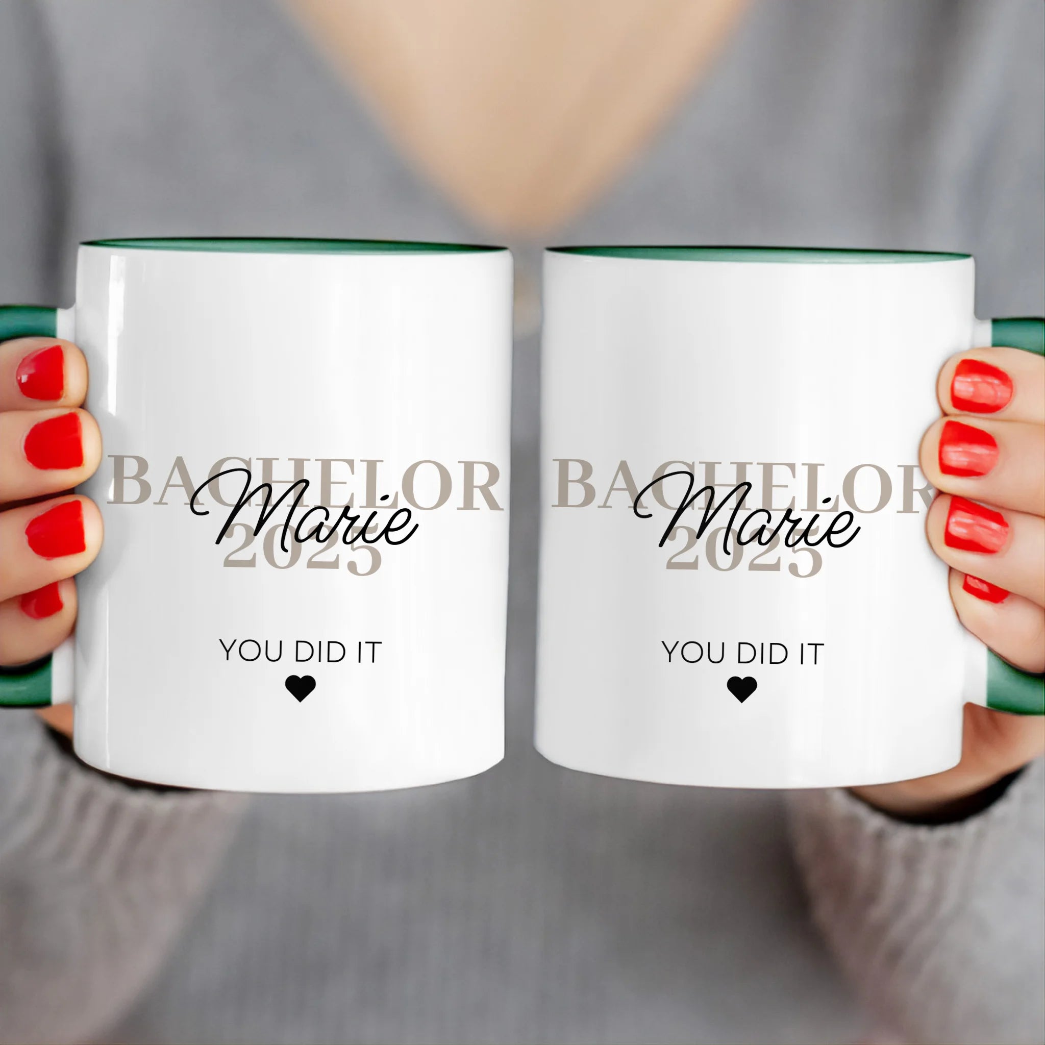 Personalisierte Tasse - Bachelor/Master/Abitur/Abschluss mit Name und Jahr - You did it