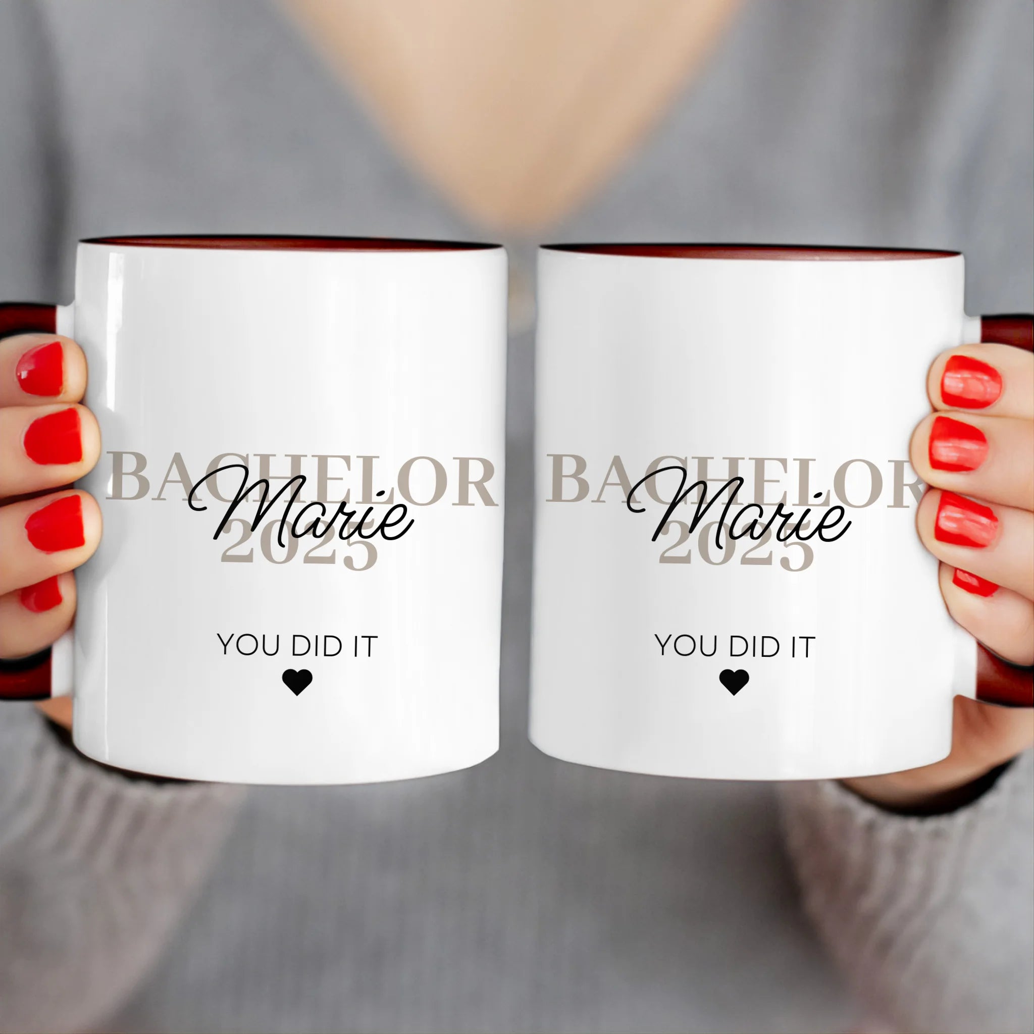 Personalisierte Tasse - Bachelor/Master/Abitur/Abschluss mit Name und Jahr - You did it