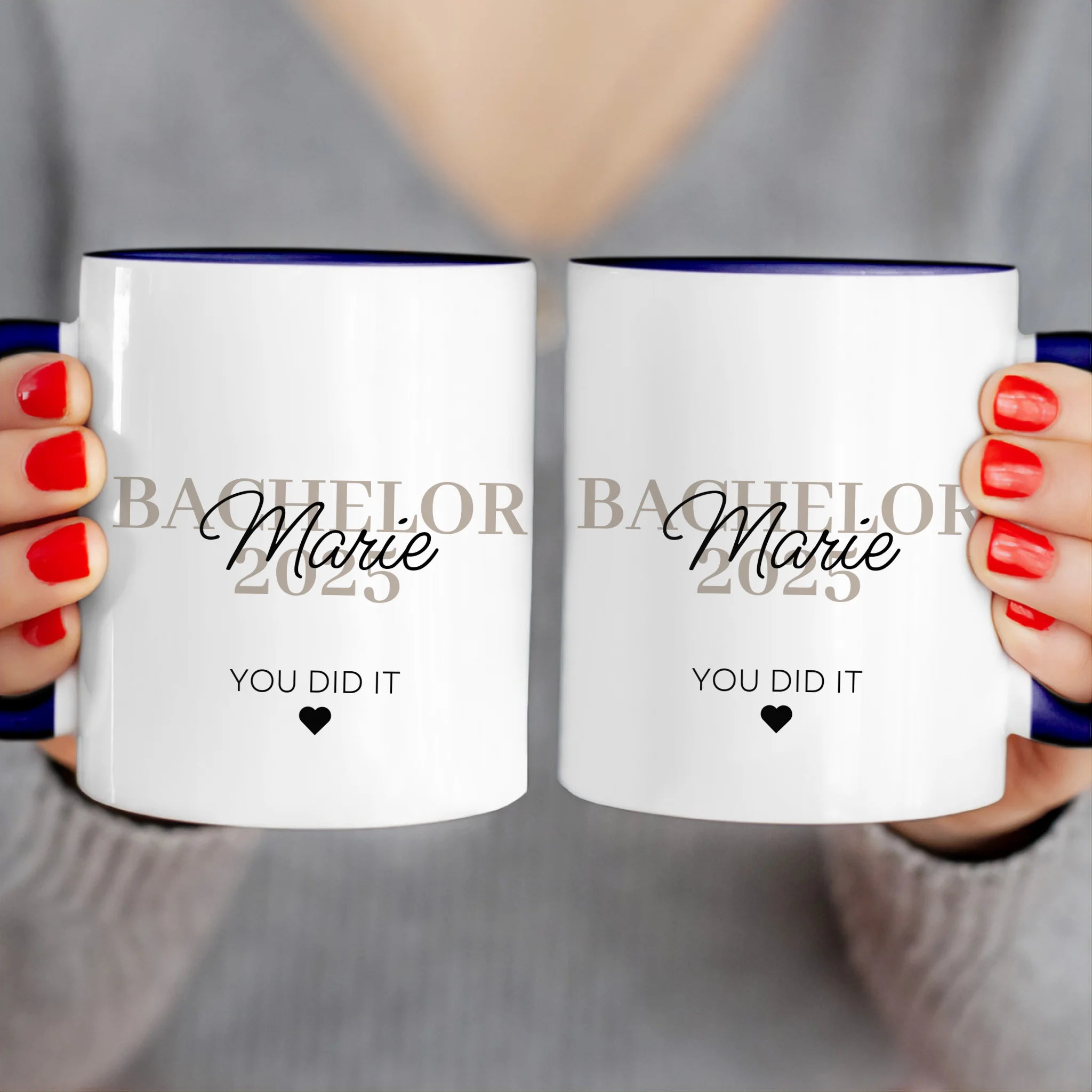 Personalisierte Tasse - Bachelor/Master/Abitur/Abschluss mit Name und Jahr - You did it