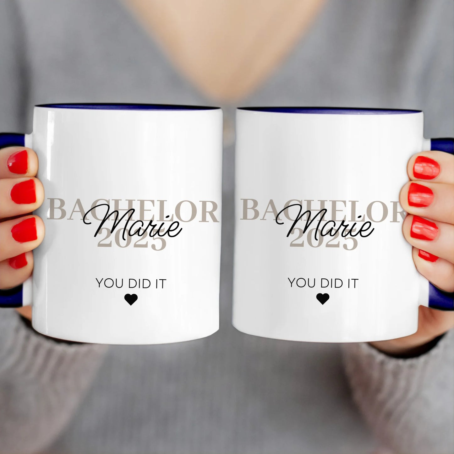 Personalisierte Tasse - Bachelor/Master/Abitur/Abschluss mit Name und Jahr - You did it