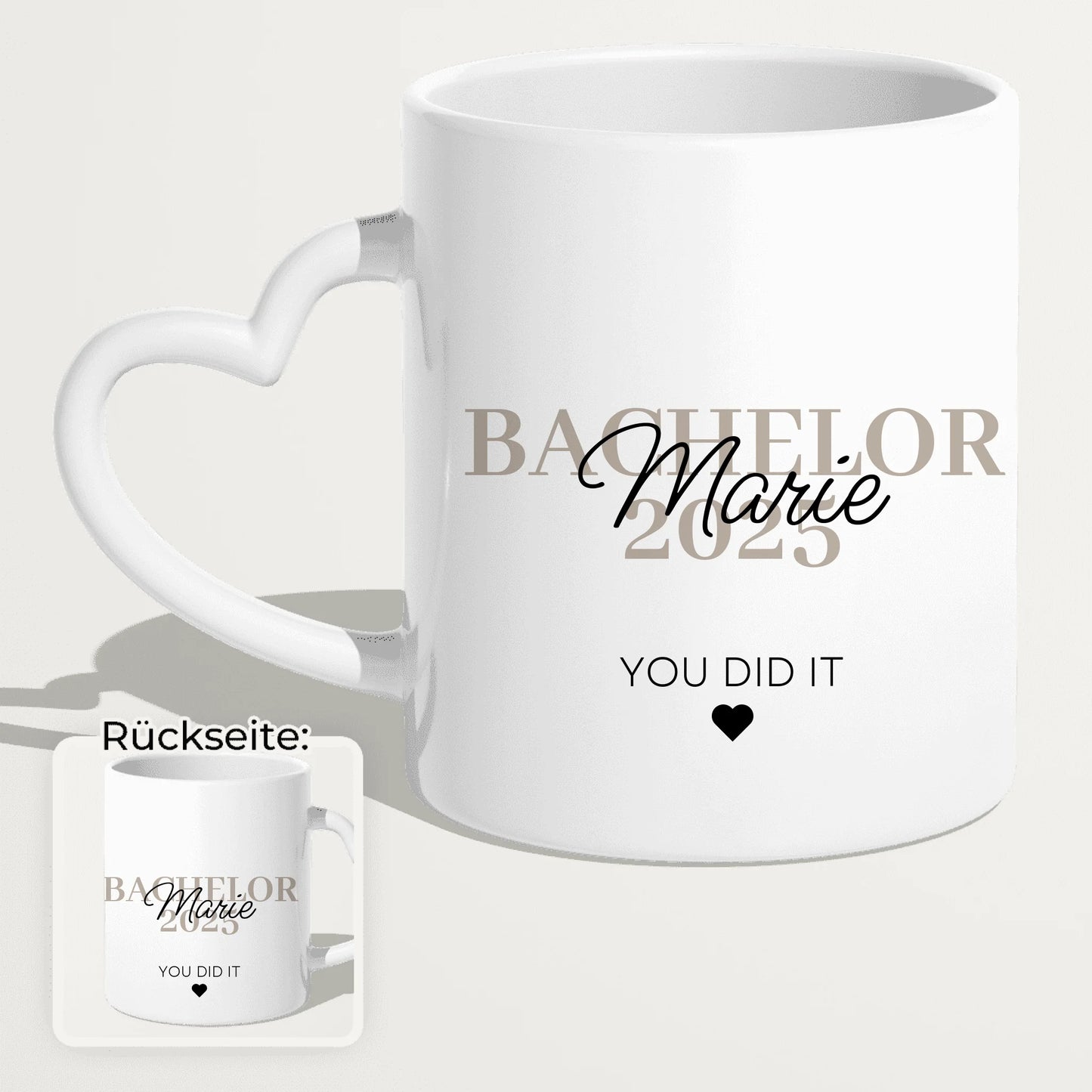 Personalisierte Tasse - Bachelor/Master/Abitur/Abschluss mit Name und Jahr - You did it