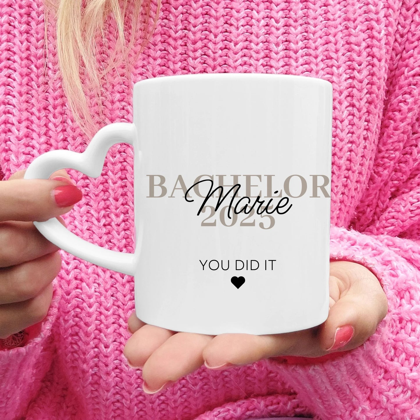 Personalisierte Tasse - Bachelor/Master/Abitur/Abschluss mit Name und Jahr - You did it