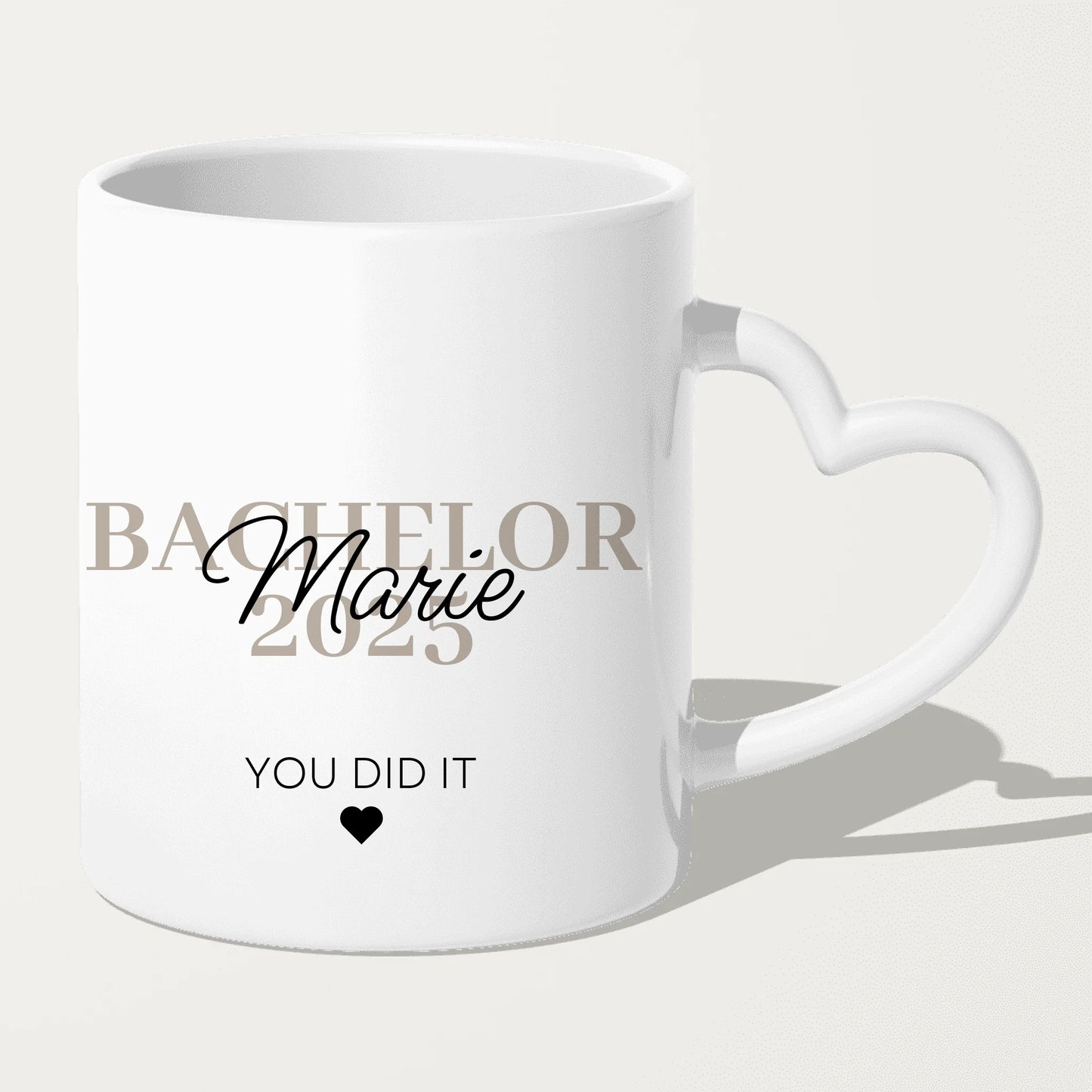 Personalisierte Tasse - Bachelor/Master/Abitur/Abschluss mit Name und Jahr - You did it