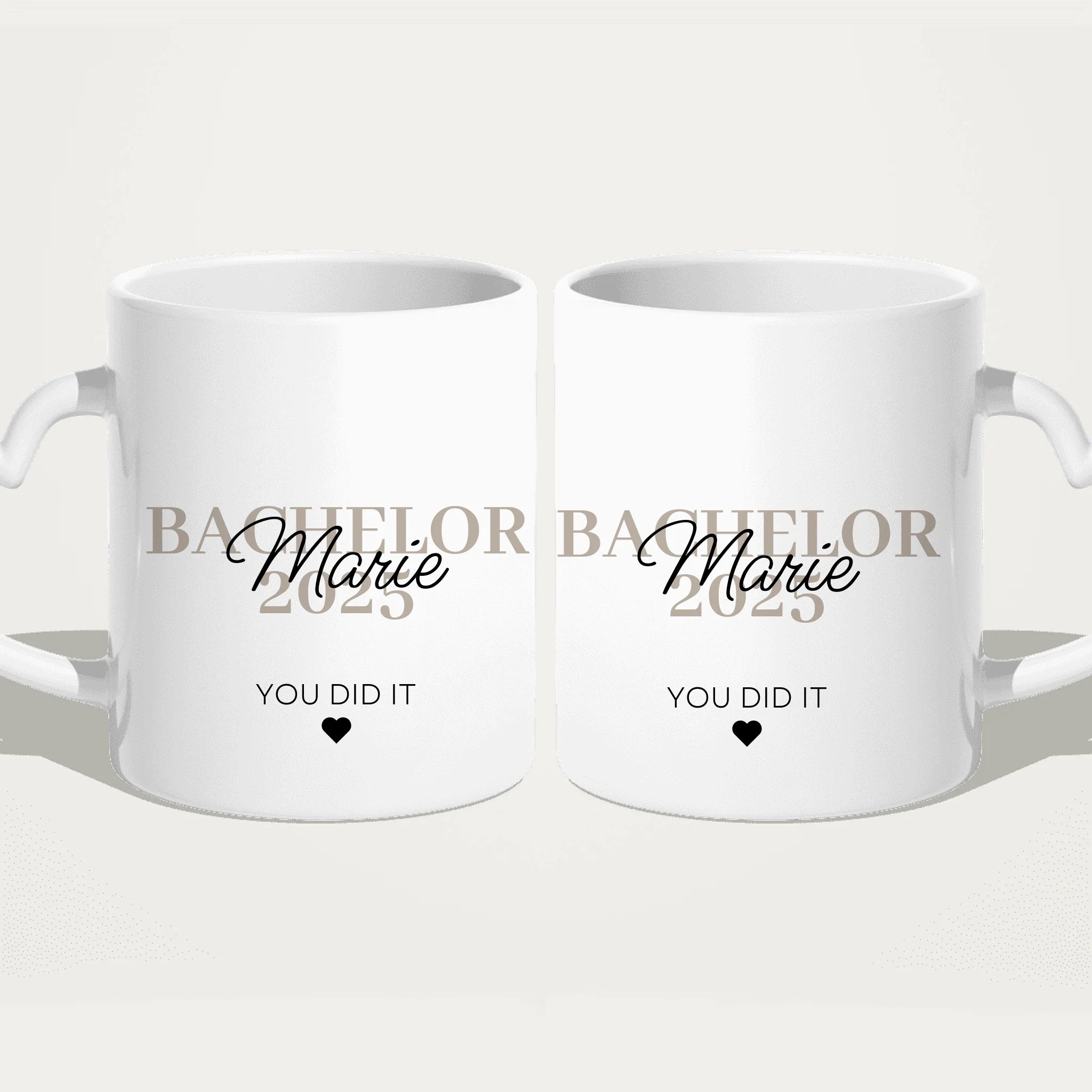 Personalisierte Tasse - Bachelor/Master/Abitur/Abschluss mit Name und Jahr - You did it