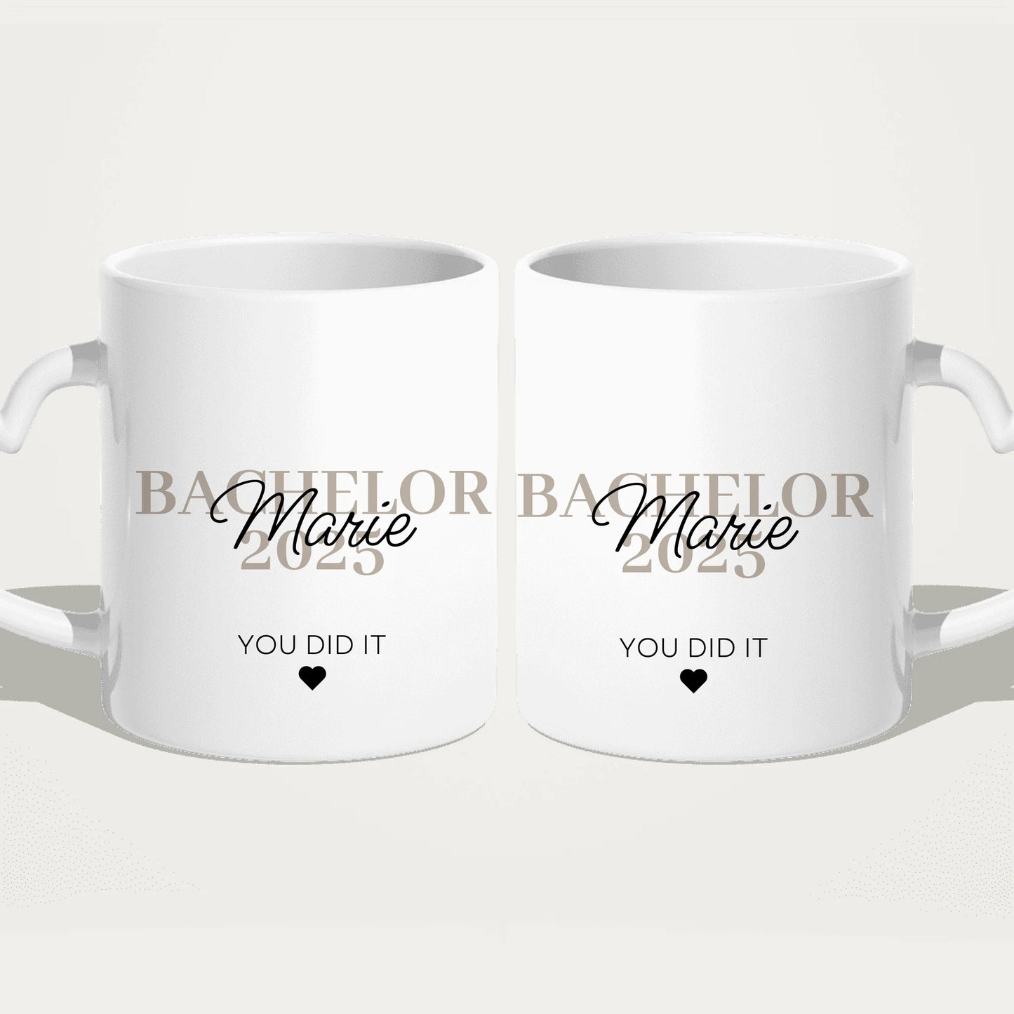 Personalisierte Tasse - Bachelor/Master/Abitur/Abschluss mit Name und Jahr - You did it