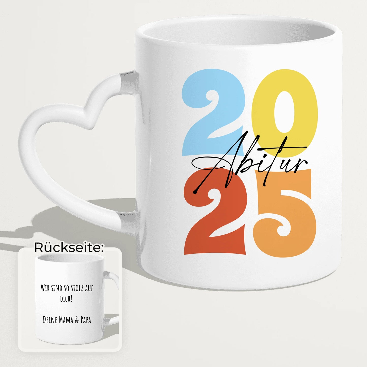 Personalisierte Tasse - Retro Abitur 2025 Tasse mit persönlicher Nachricht