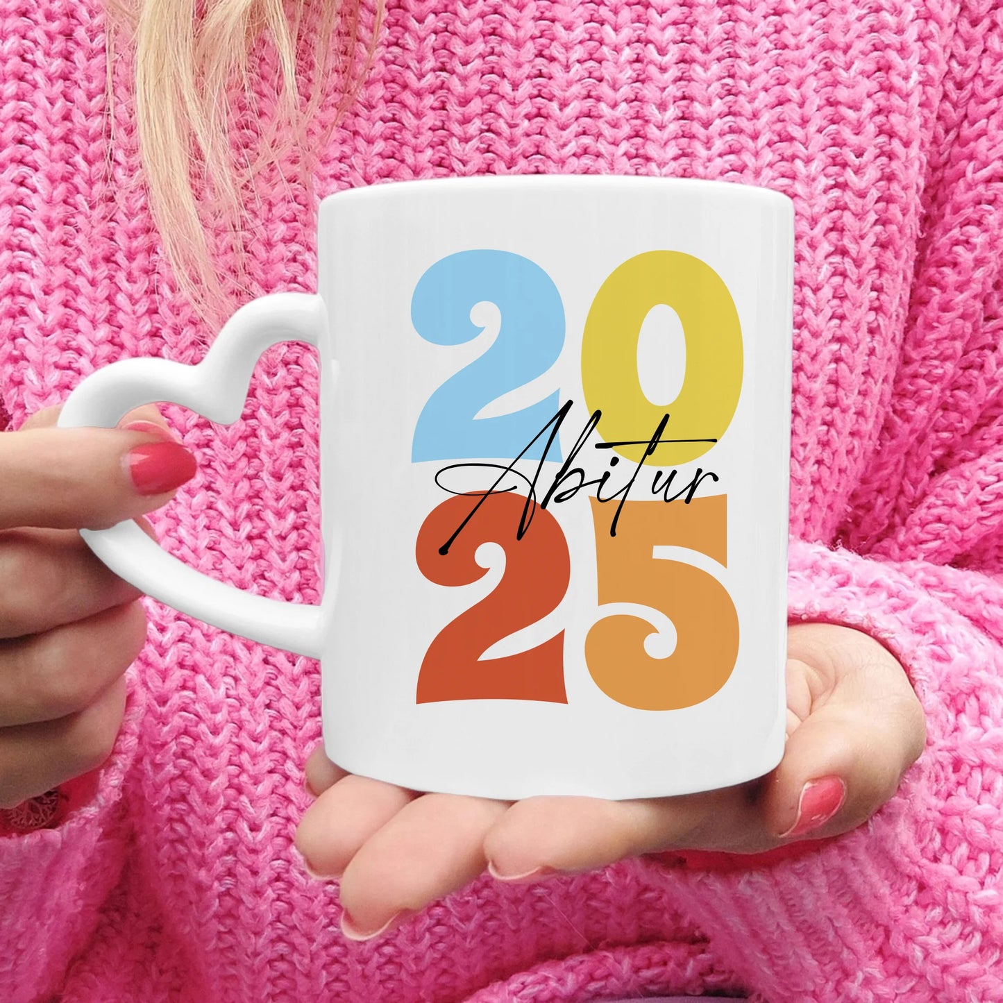 Personalisierte Tasse - Retro Abitur 2025 Tasse mit persönlicher Nachricht