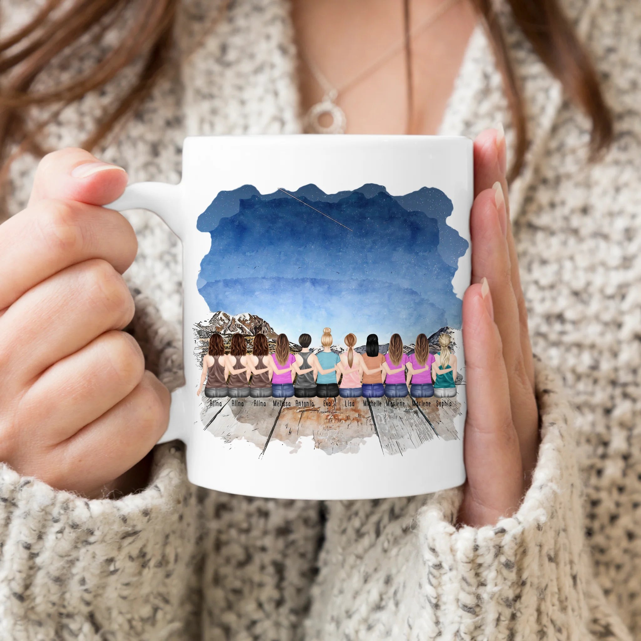 Personalisierte Tasse Kollegen (11 Frauen) - Abschiedsgeschenk