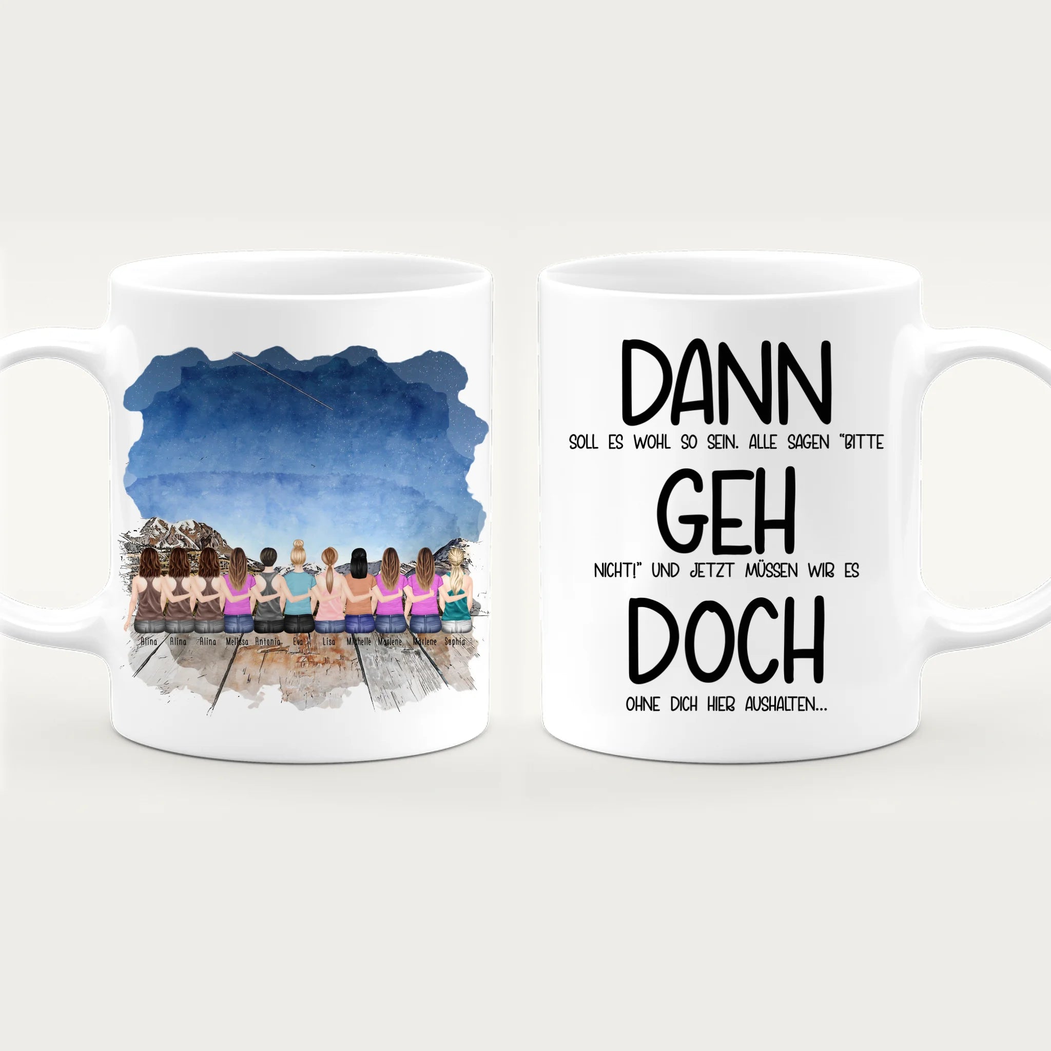 Personalisierte Tasse Kollegen (11 Frauen) - Abschiedsgeschenk