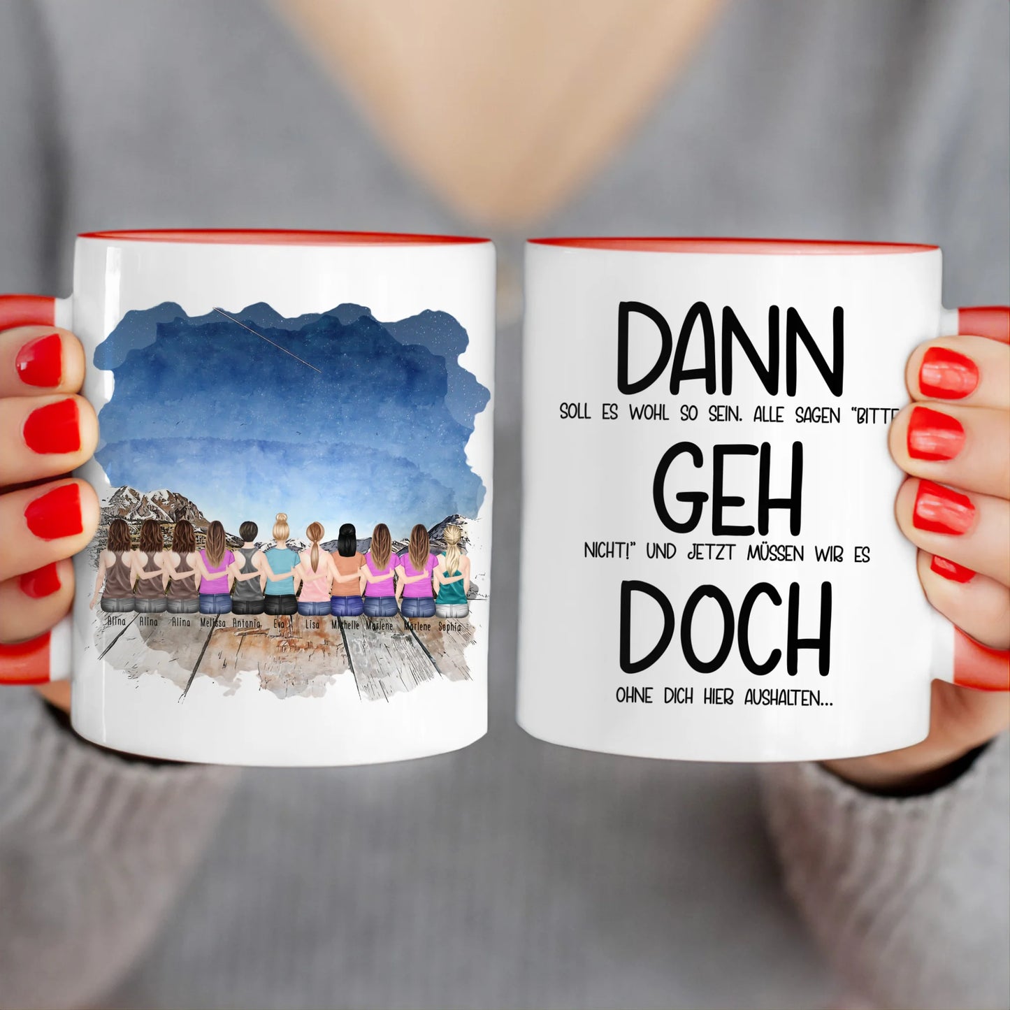 Personalisierte Tasse Kollegen (11 Frauen) - Abschiedsgeschenk