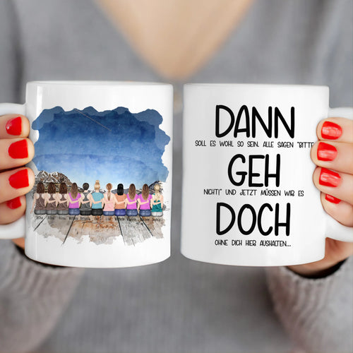 Personalisierte Tasse Kollegen (11 Frauen) - Abschiedsgeschenk