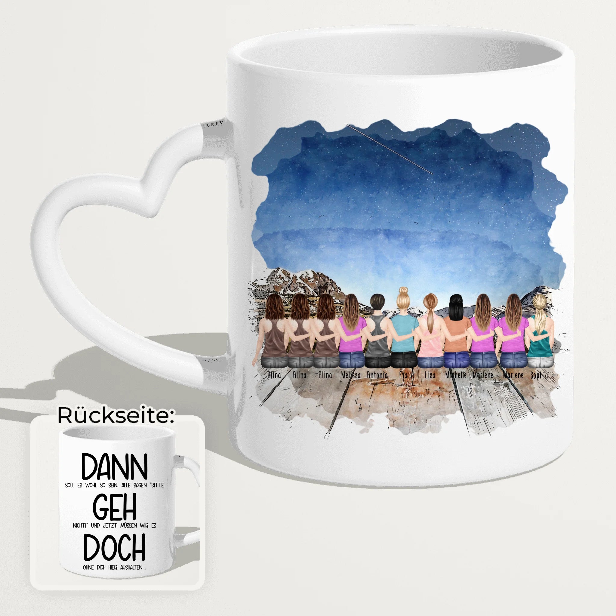 Personalisierte Tasse Kollegen (11 Frauen) - Abschiedsgeschenk