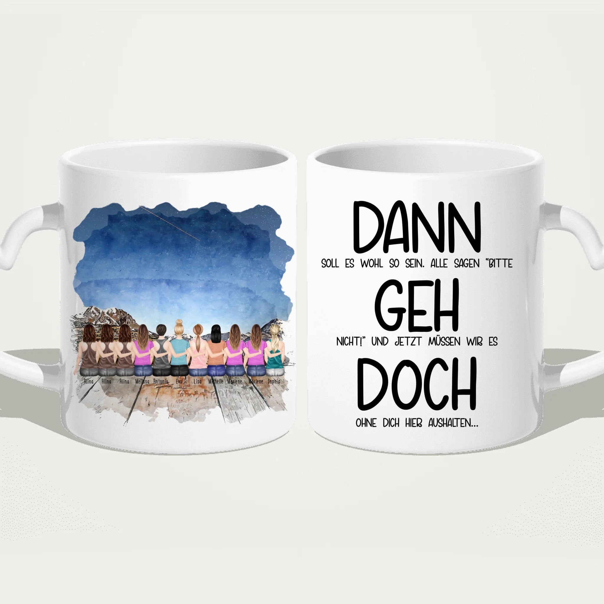 Personalisierte Tasse Kollegen (11 Frauen) - Abschiedsgeschenk