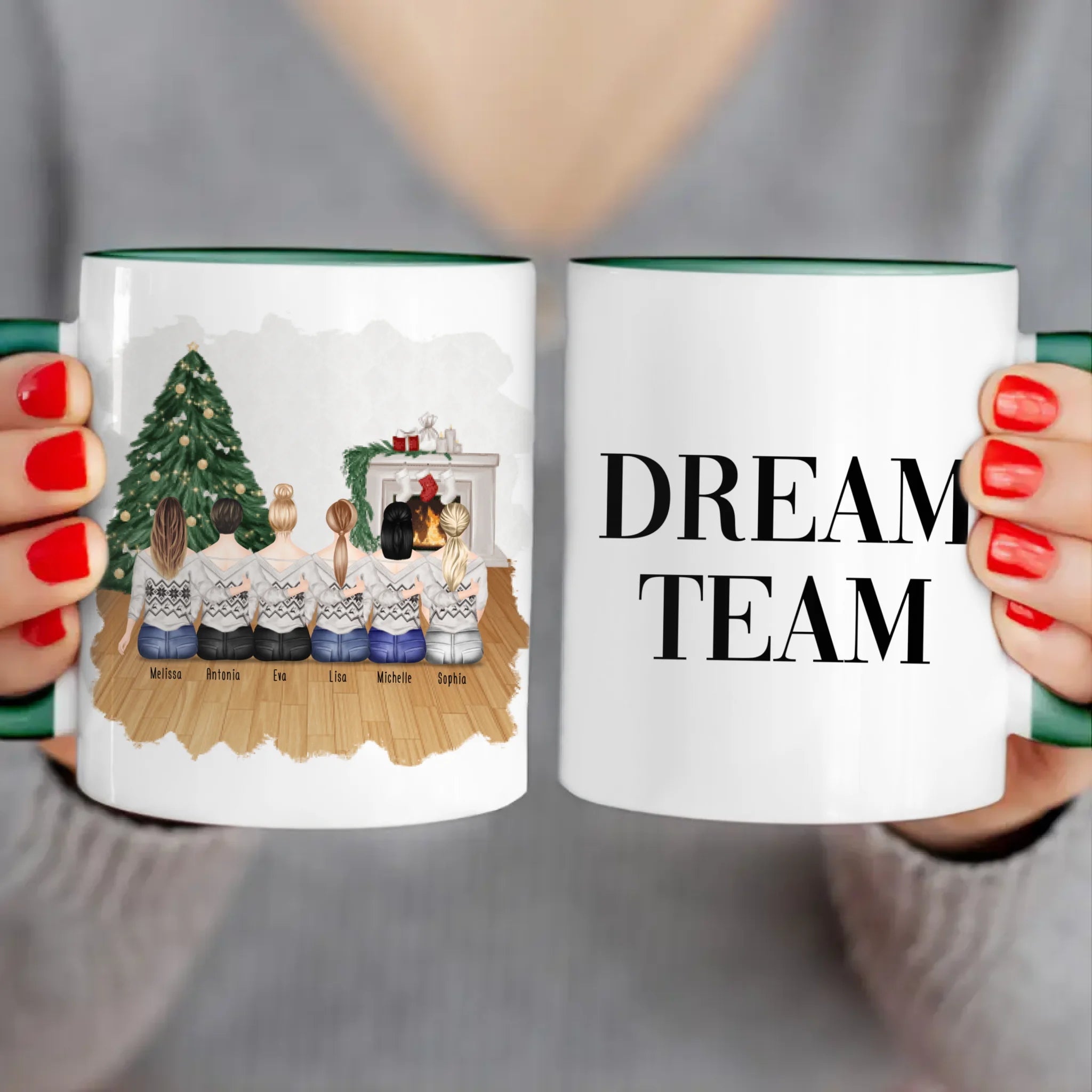 Personalisierte Tasse für Beste Freundinnen (6 Freundinnen) - Weihnachtstasse