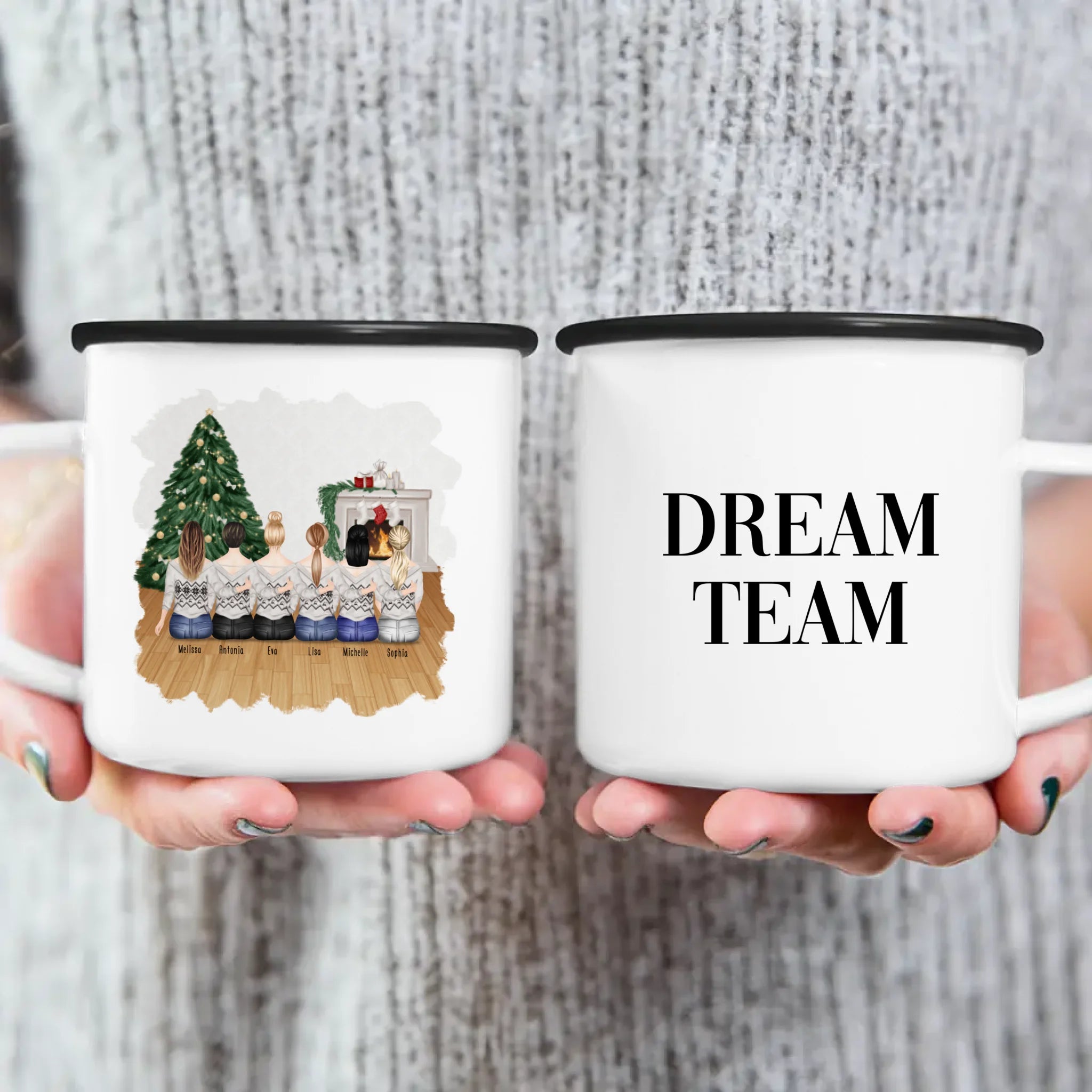 Personalisierte Tasse für Beste Freundinnen (6 Freundinnen) - Weihnachtstasse