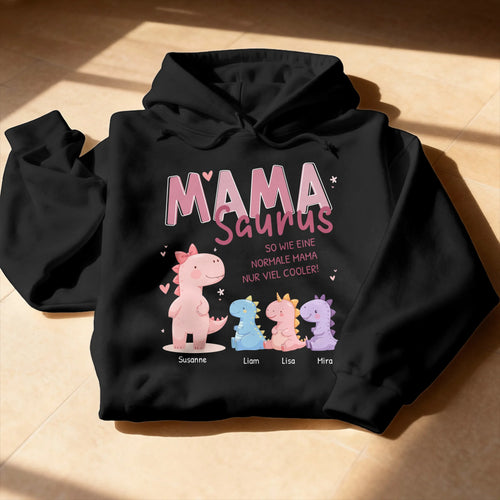 Personalisierter Hoodie - Mamasaurus mit 1-10 Kindern