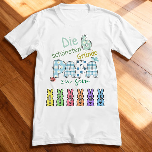 Personalisiertes T-Shirt - Die X schönsten Gründe Papa zu sein - Oster T-Shirt