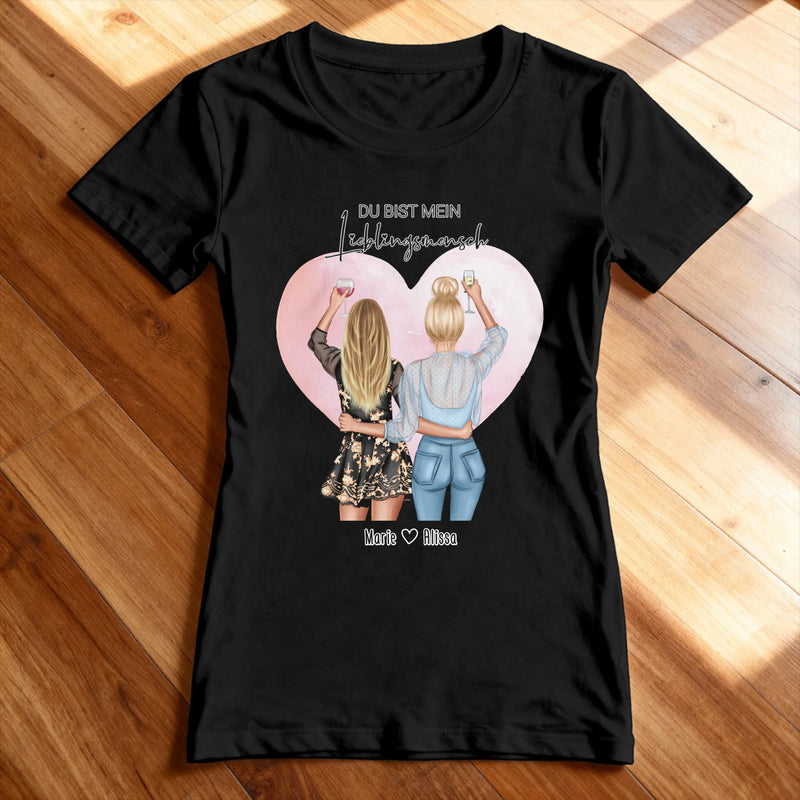Personalisiertes T-Shirt - Beste Freundin (2 Freundinnen) - Best Friends