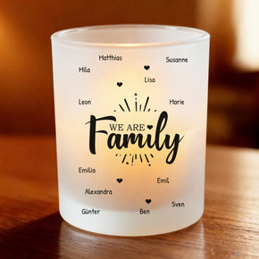 Personalisiertes Teelicht (Satin) - We are Family