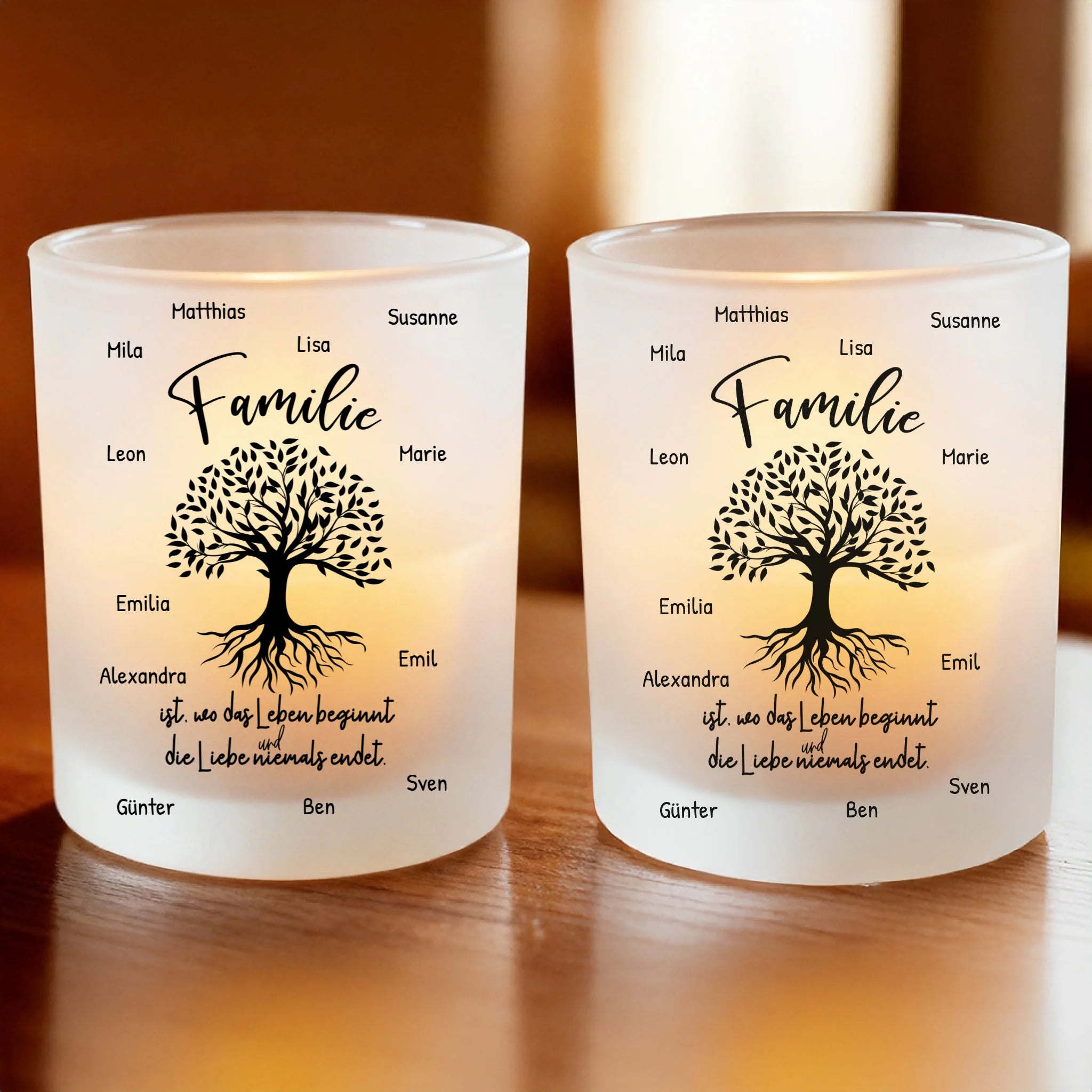 Satin Teelicht - Vorder Rückseite - Base