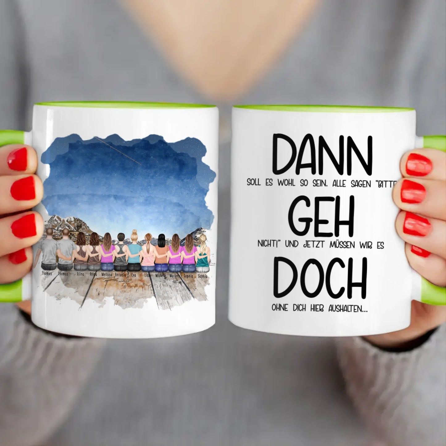 Personalisierte Tasse Kollegen (10 Frauen +  2 Männer) - Abschiedsgeschenk
