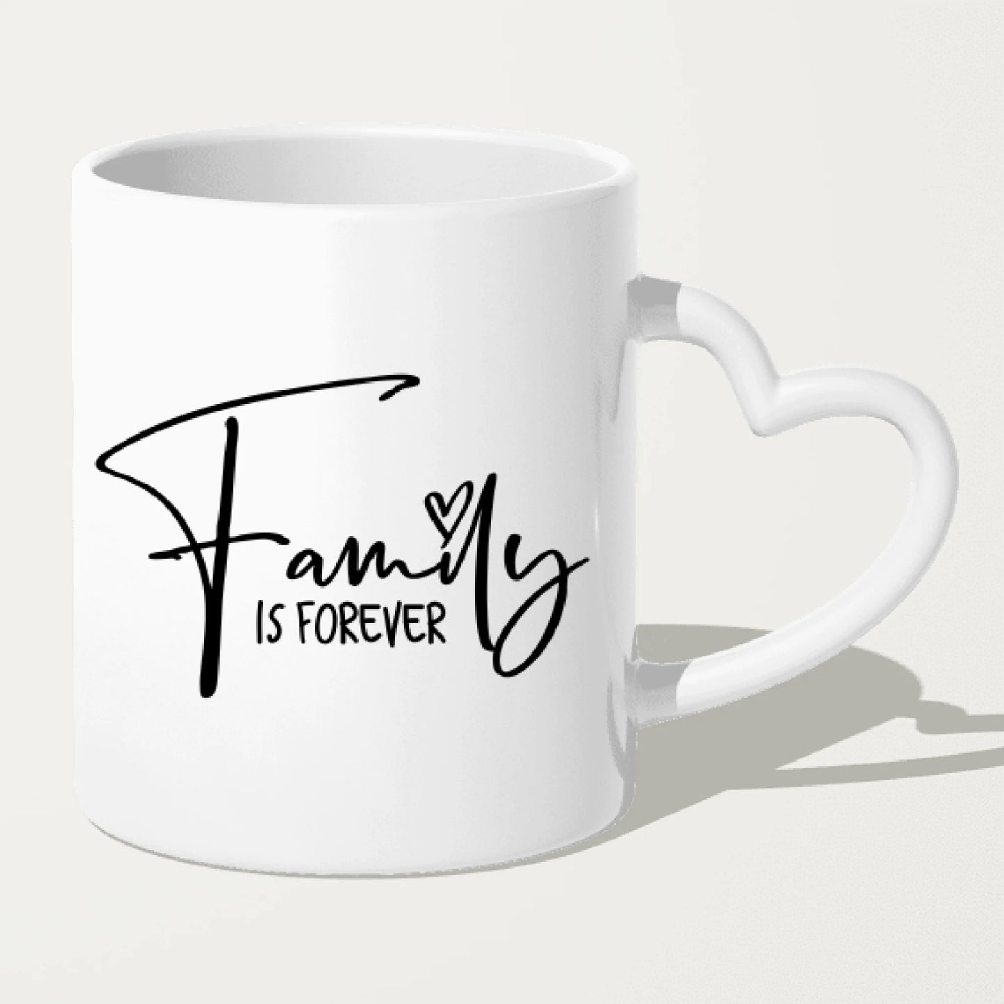 Personalisierte Tasse mit Familie (3 Teenagerinnen + 2 Katzen)
