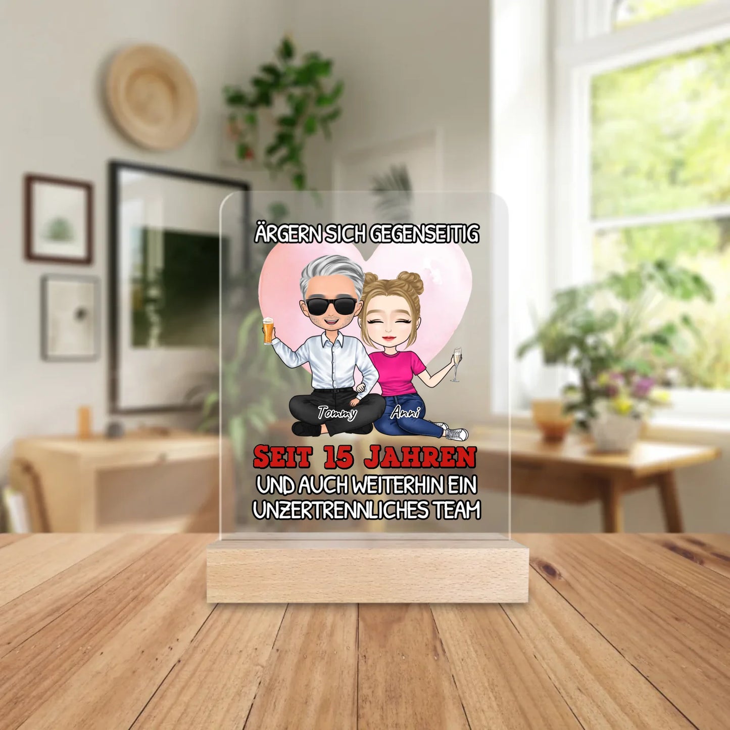 Personalisierte Acrylglasplatte - Ärgern sich gegenseitig seit Jahren... Paar Acrylglasplatte