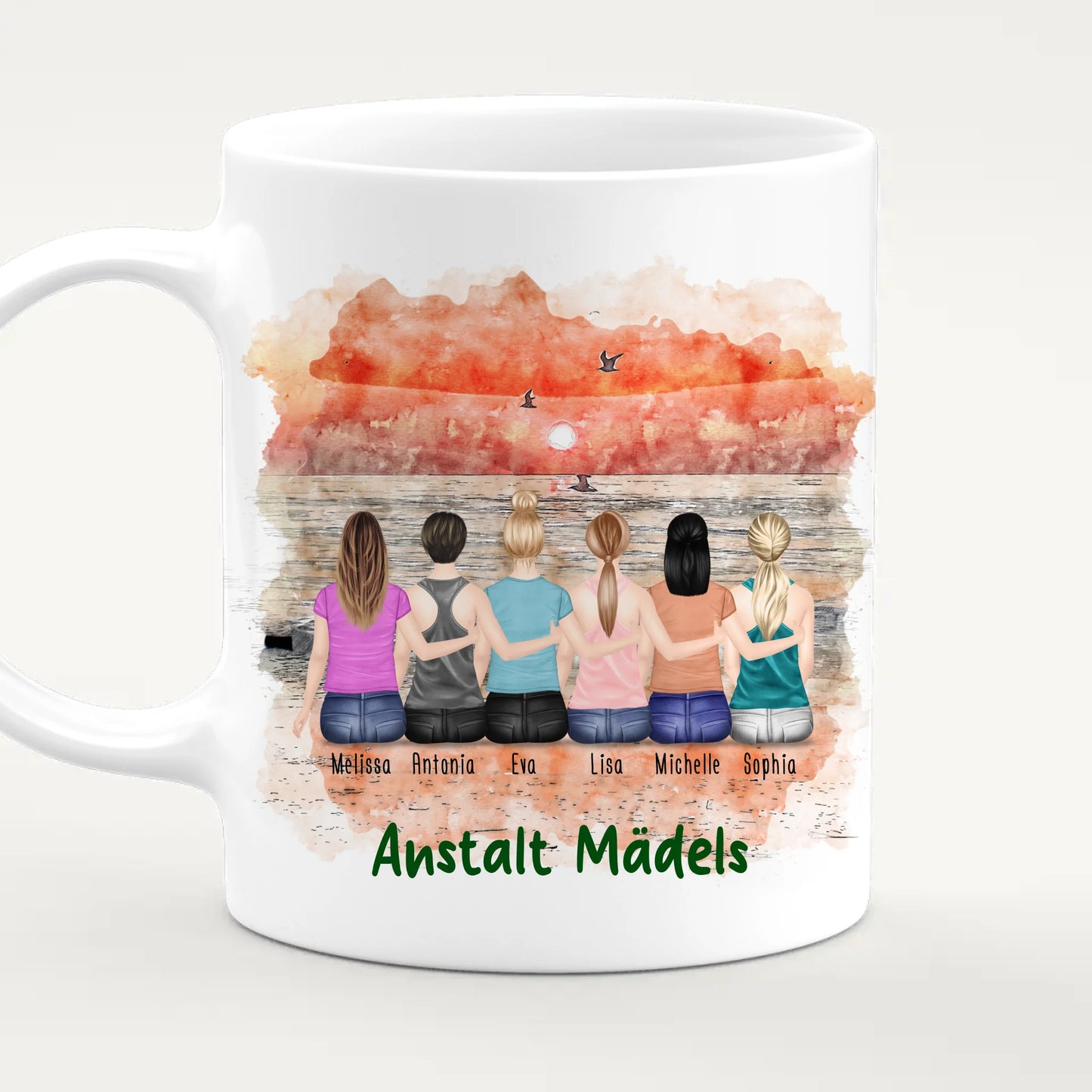 Personalisierte Tasse für Beste Freundinnen (6 Freundinnen) copy