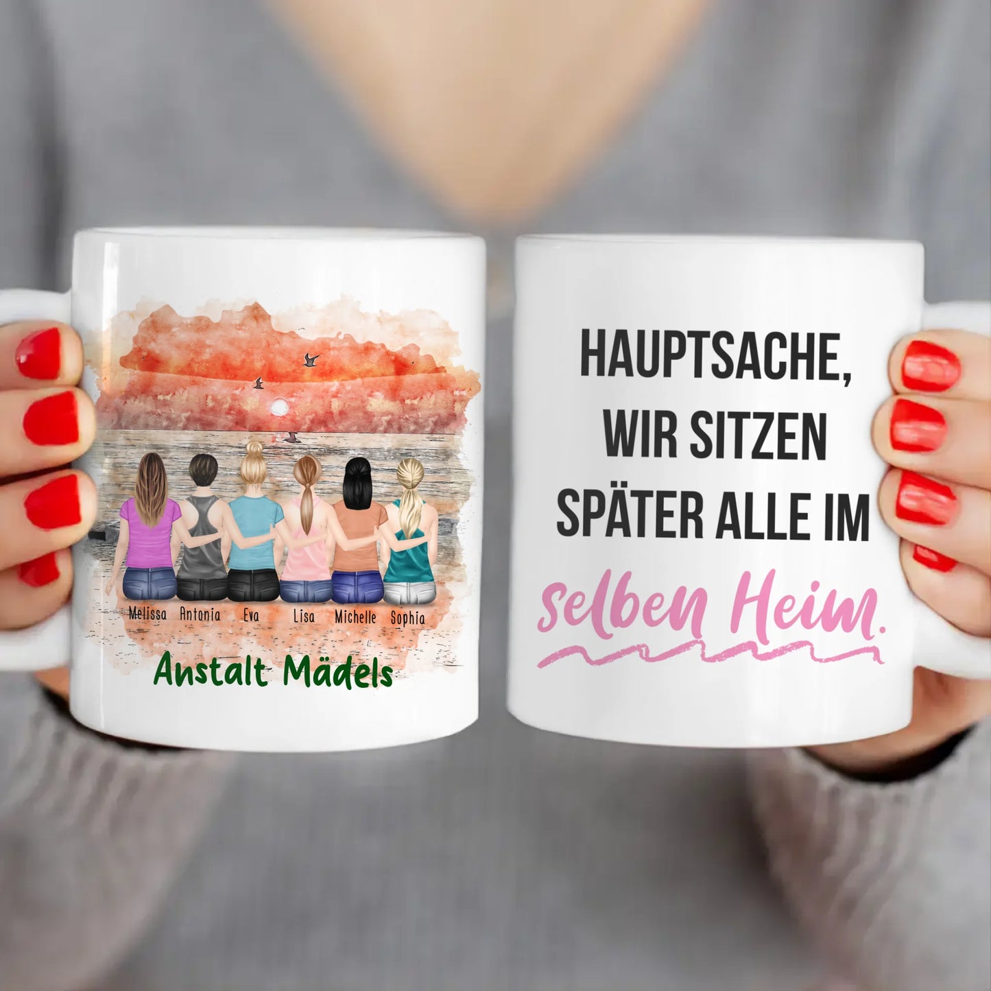 Personalisierte Tasse für Beste Freundinnen (6 Freundinnen) copy