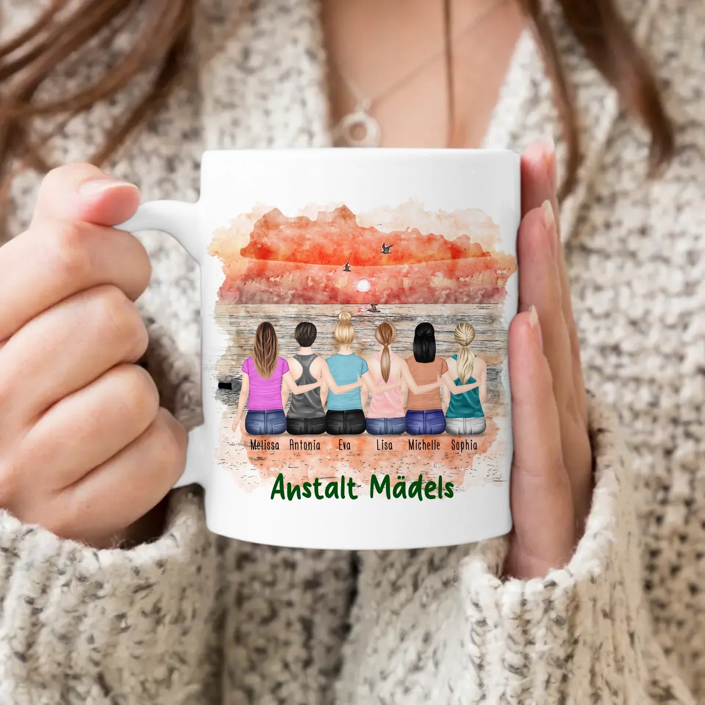Personalisierte Tasse für Beste Freundinnen (6 Freundinnen) copy
