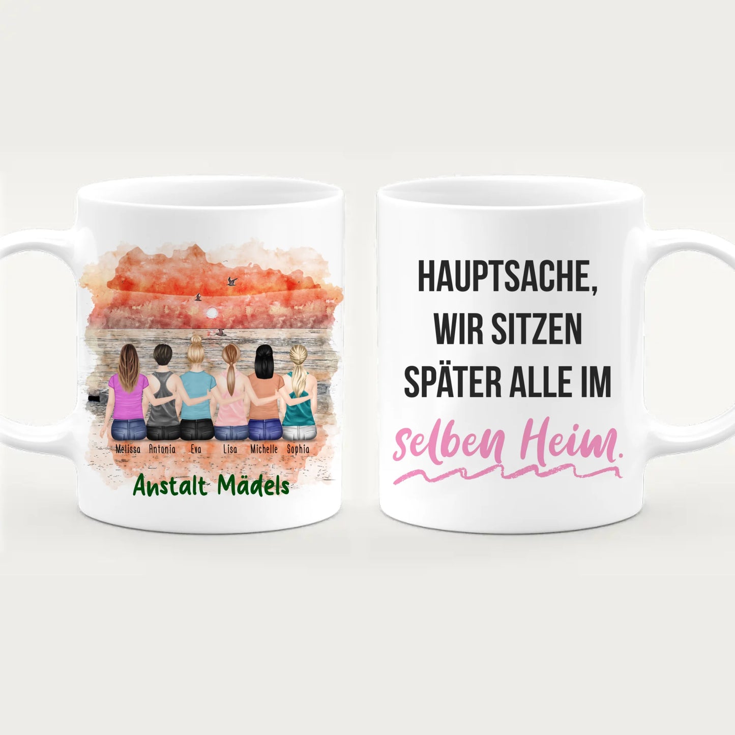Personalisierte Tasse für Beste Freundinnen (6 Freundinnen) copy