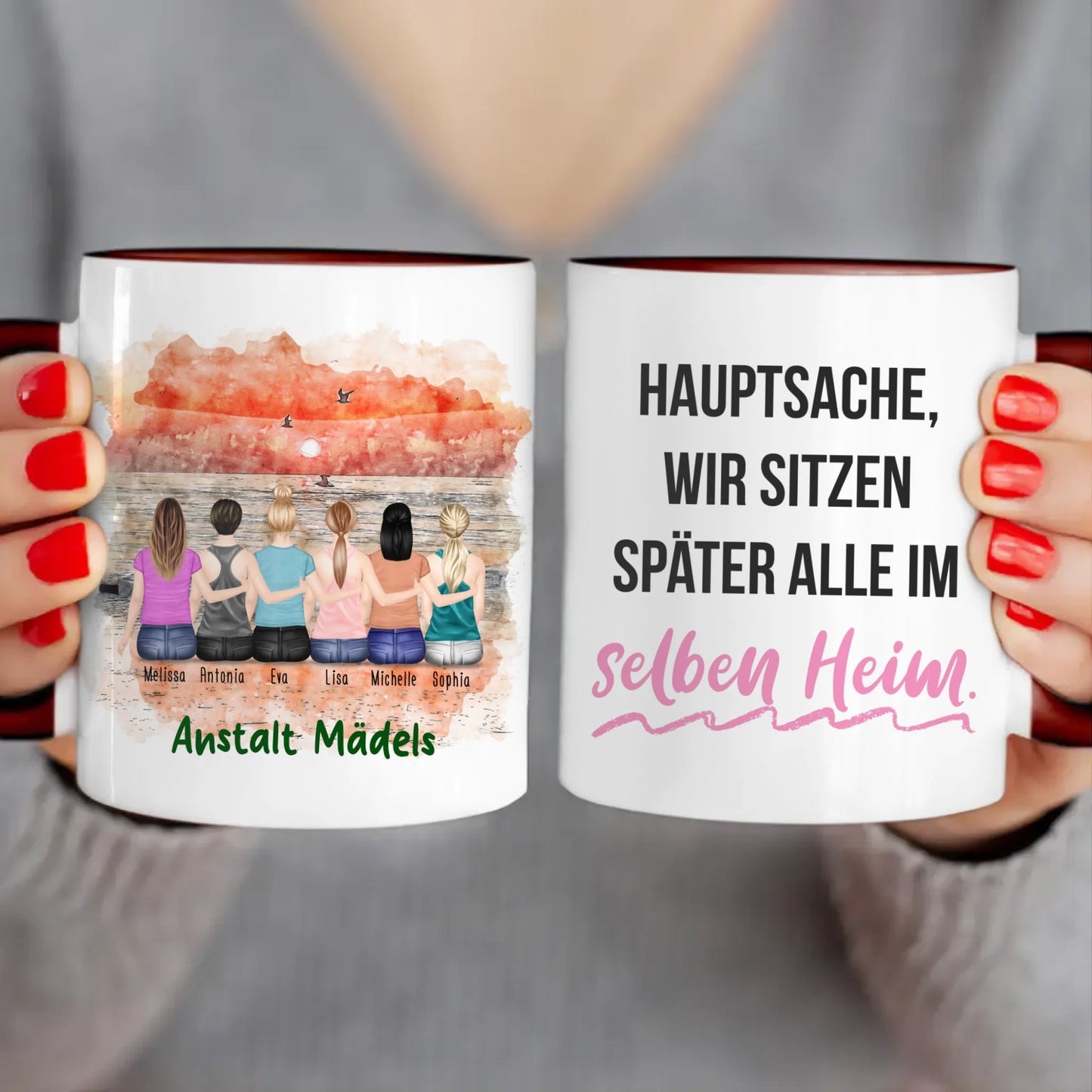 Personalisierte Tasse für Beste Freundinnen (6 Freundinnen) copy