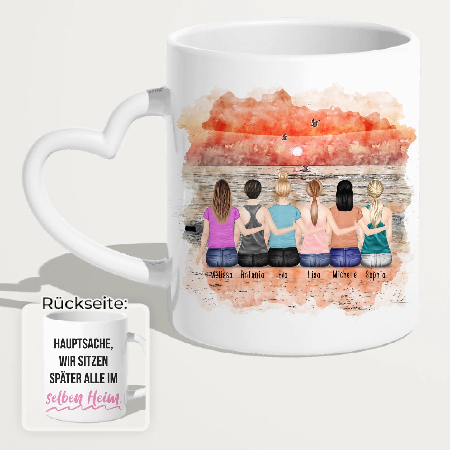 Personalisierte Tasse für Beste Freundinnen (6 Freundinnen) copy