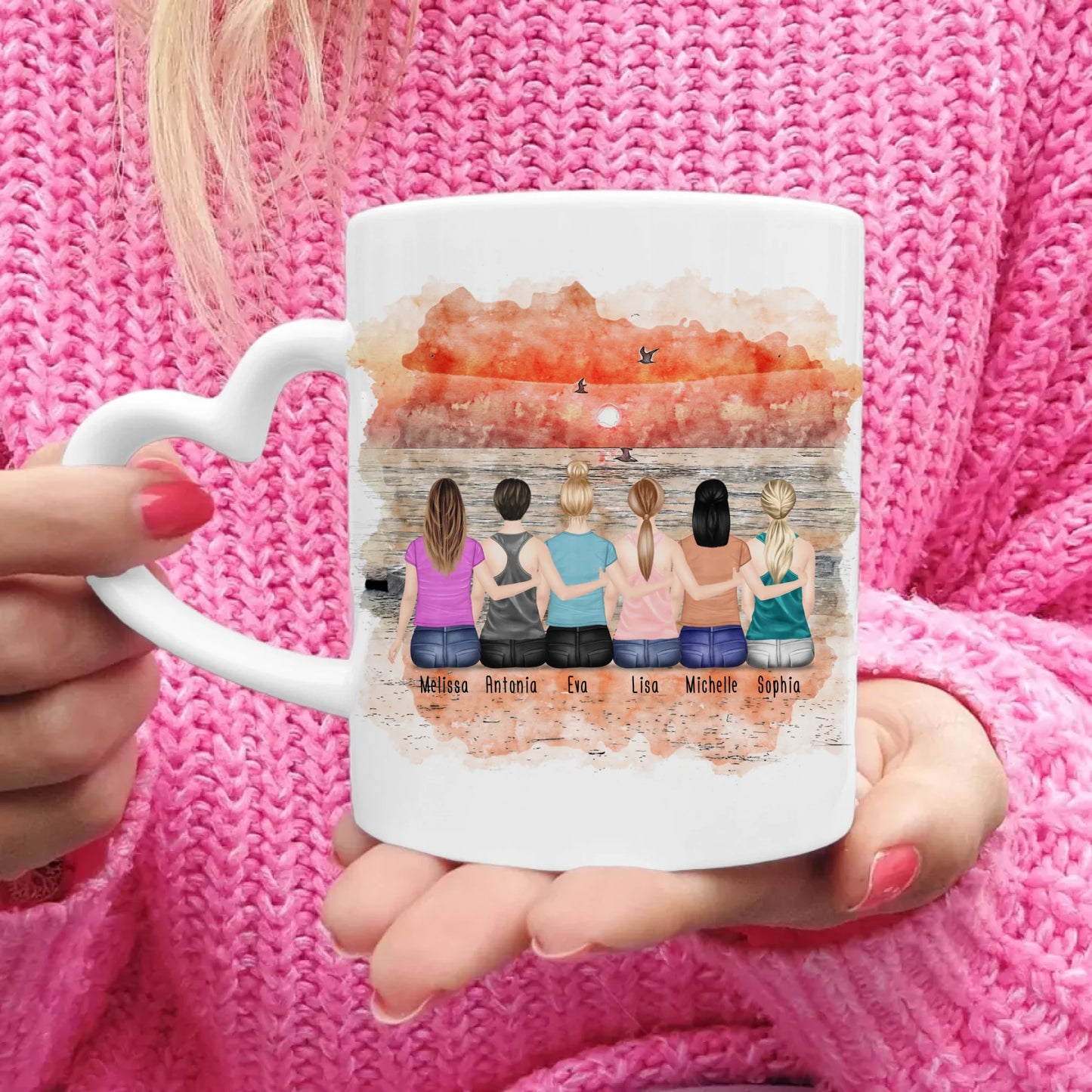 Personalisierte Tasse für Beste Freundinnen (6 Freundinnen) copy