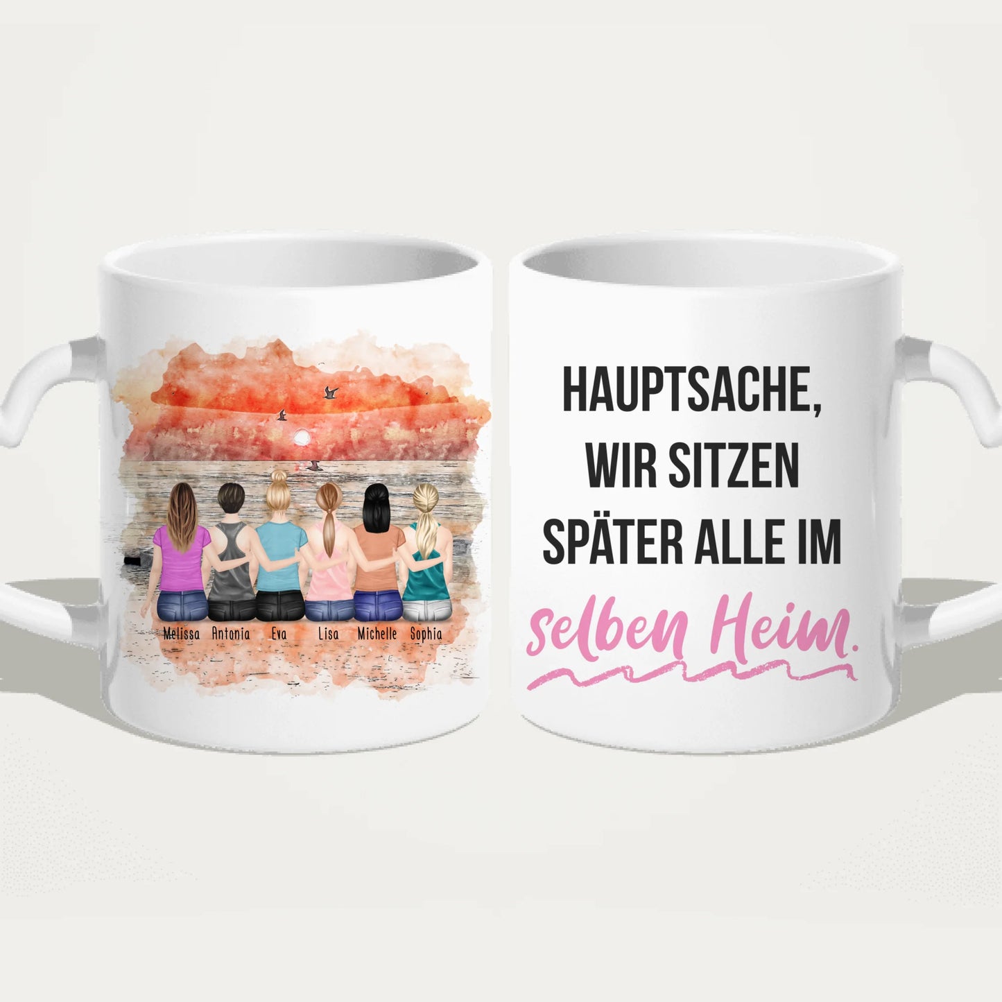 Personalisierte Tasse für Beste Freundinnen (6 Freundinnen) copy