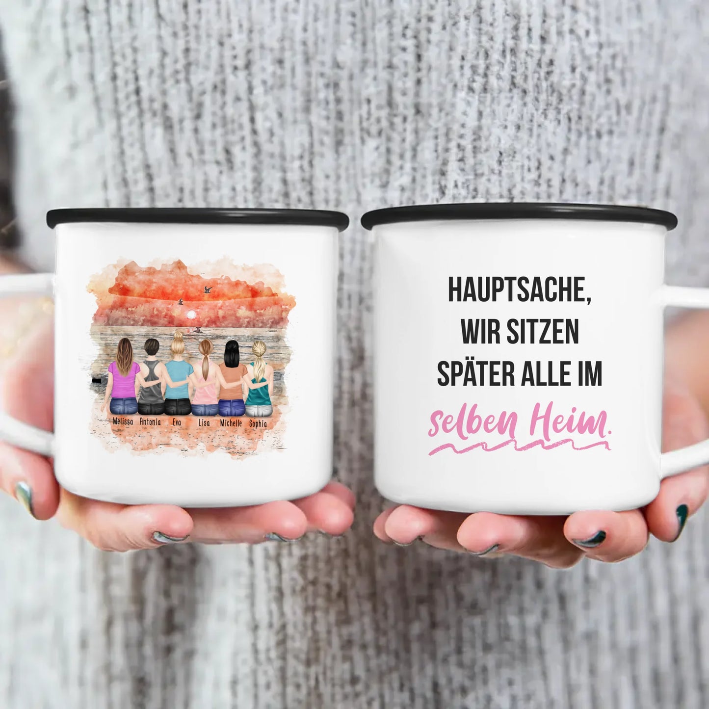Personalisierte Tasse für Beste Freundinnen (6 Freundinnen) copy