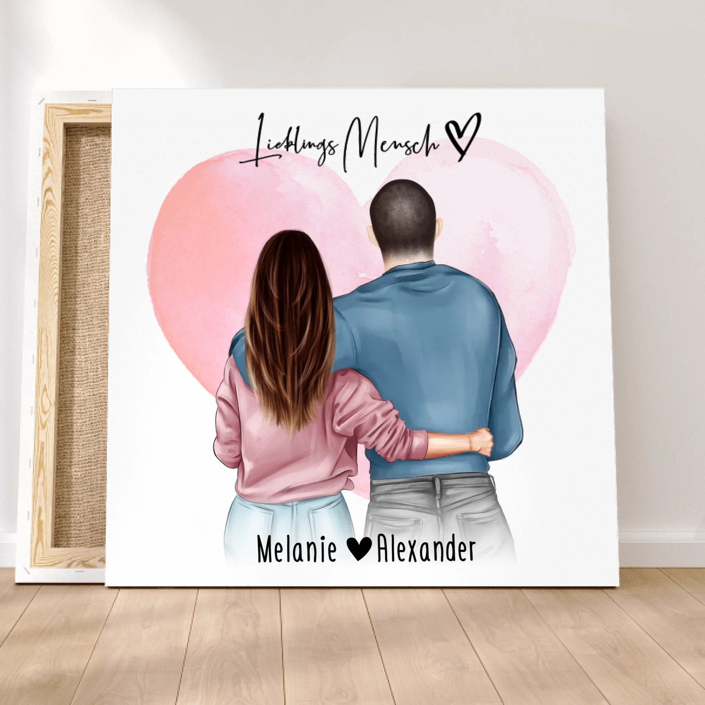 Personalisierte Leinwand mit Paar (stehend)