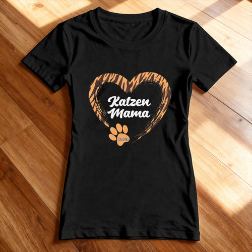 Personalisierter T-Shirt - Katzen Mama